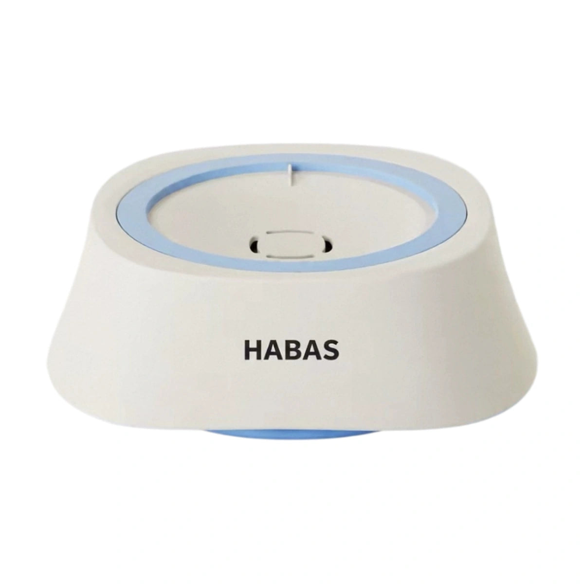 HABAS heated pet bowl: HABAS floating water bowl with blue trim