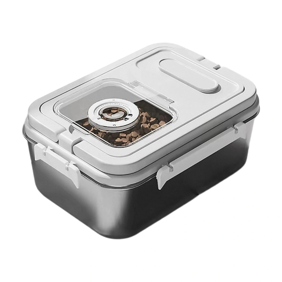 BNBNO pet food bin: BNBNO stainless pet food storage bin closed