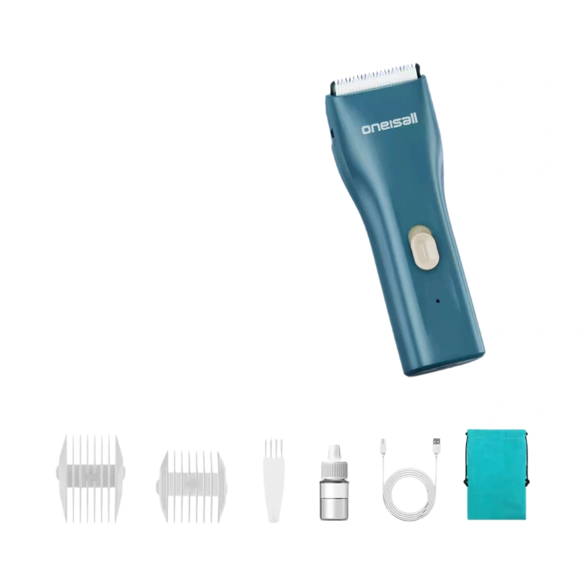 Oneisall pet trimmer: green pet trimmer and accessories