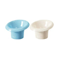 Meoof Fafa pet bowl: blue and white Fafa raised bowls