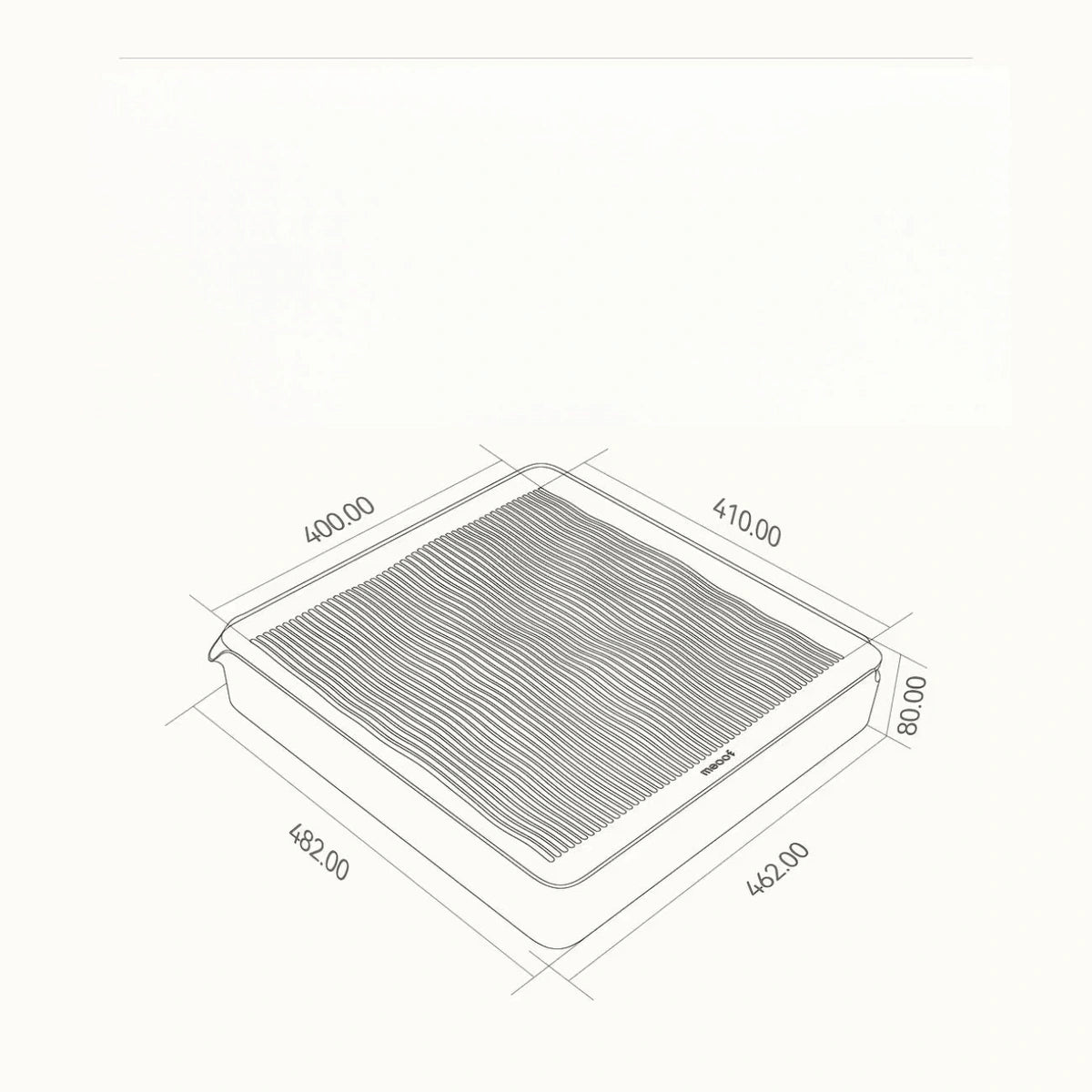 Meoof cat litter ramp: litter ramp dimensions diagram