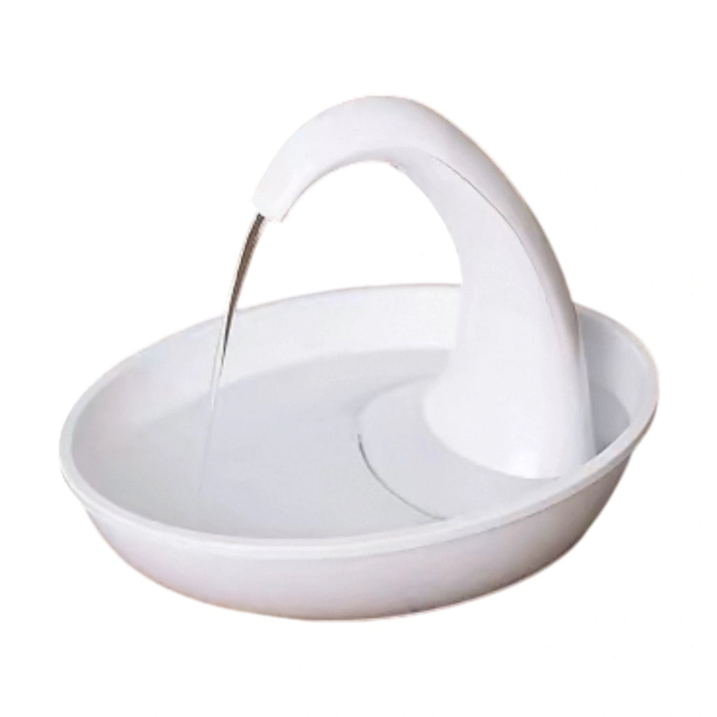 White Pioneer Pet Swan fountain front view