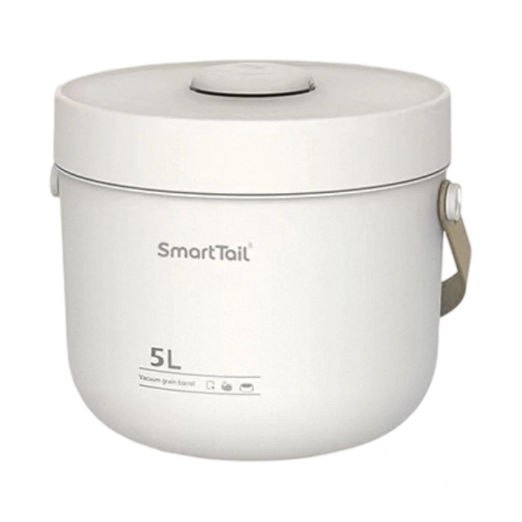White SmartTail 5 L pet food storage bin