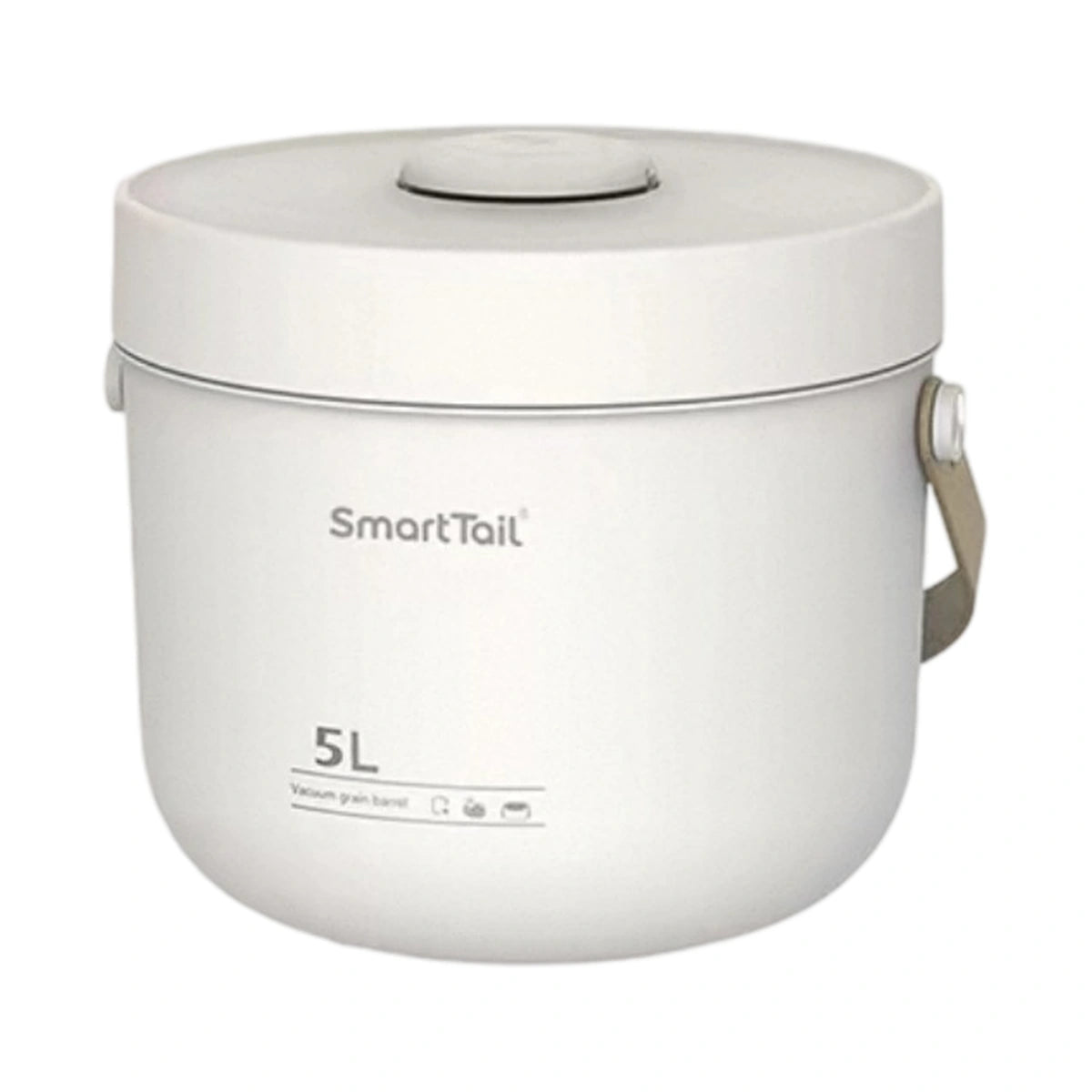 White SmartTail 5 L pet food storage bin