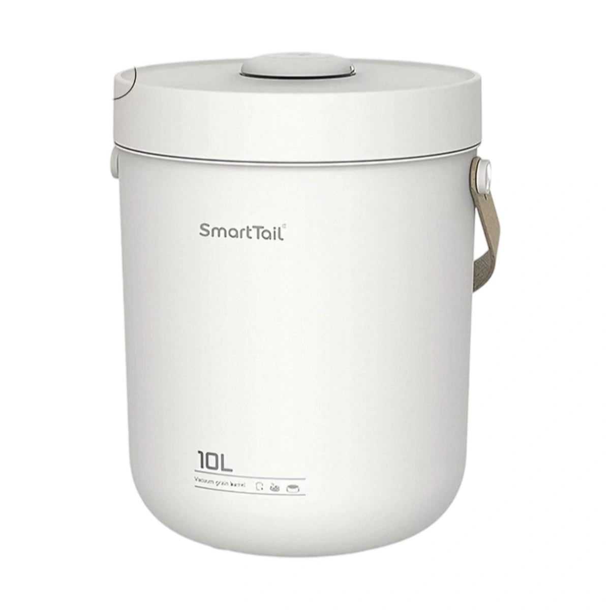 White SmartTail 10 L pet food storage bin