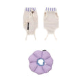 HiDREAM brown and purple cat bodysuit and collar pieces