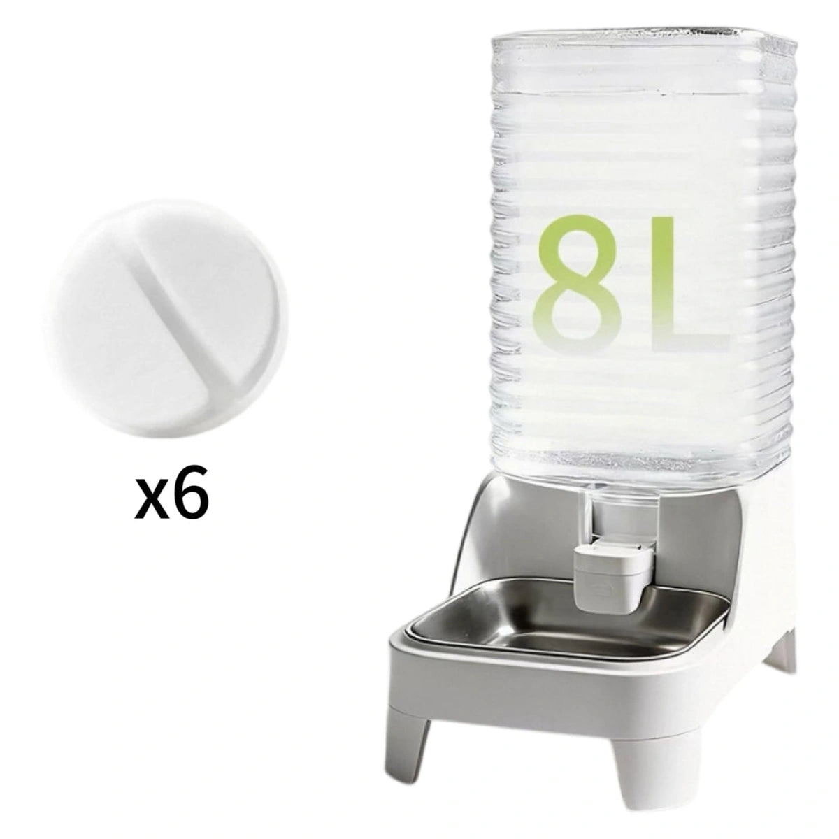 UXZ 8 L fountain with six filter pieces