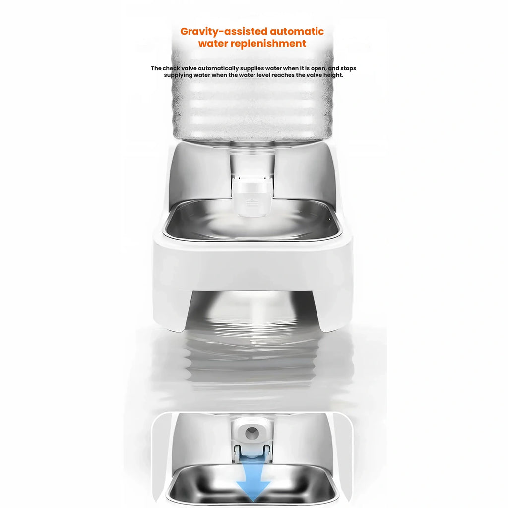 Front view of tall UXZ elevated fountain