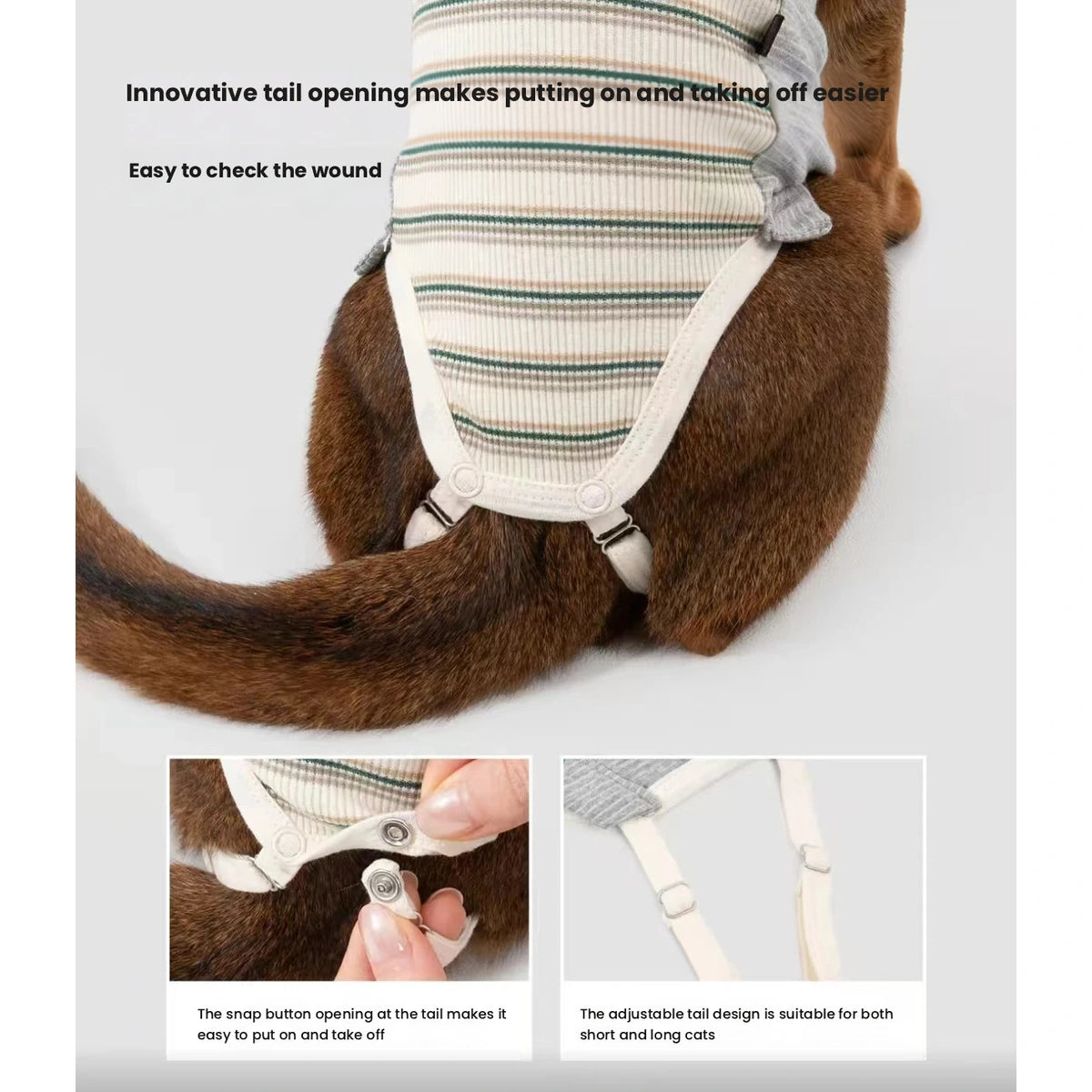 HiDREAM striped suit tail opening detail