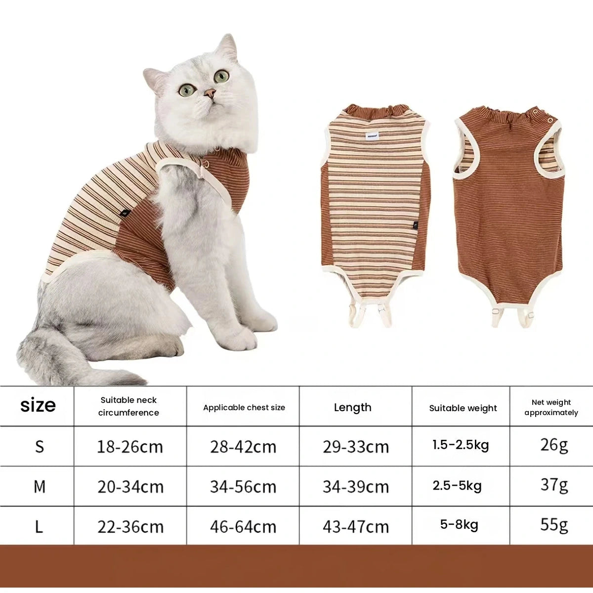HiDREAM striped suit size chart