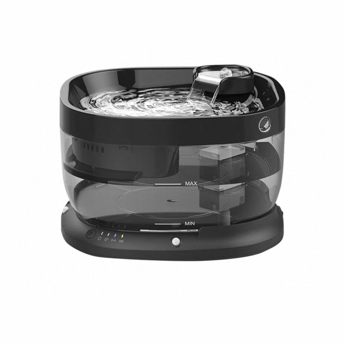 Black UXZ pet water fountain front view
