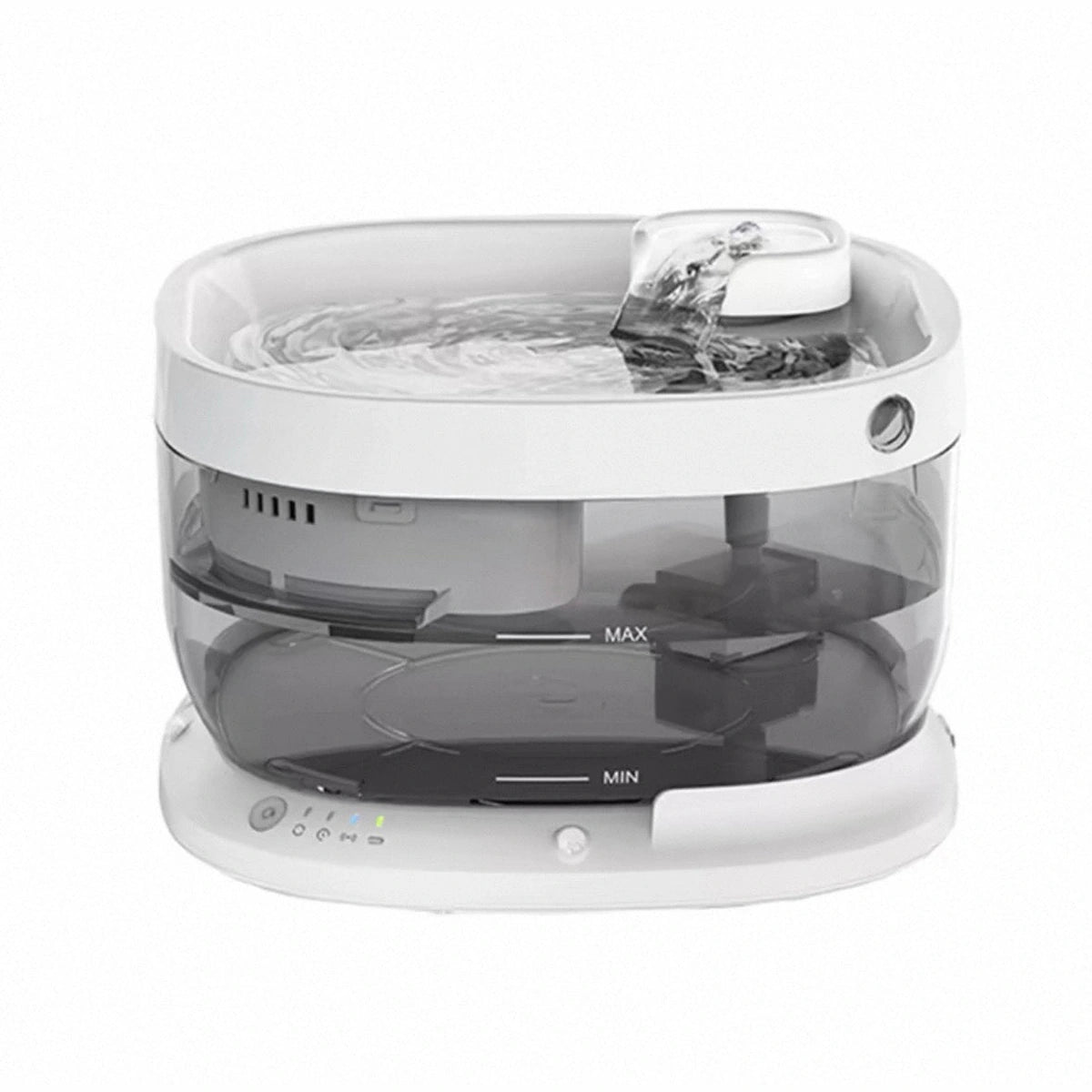 White UXZ pet water fountain front view