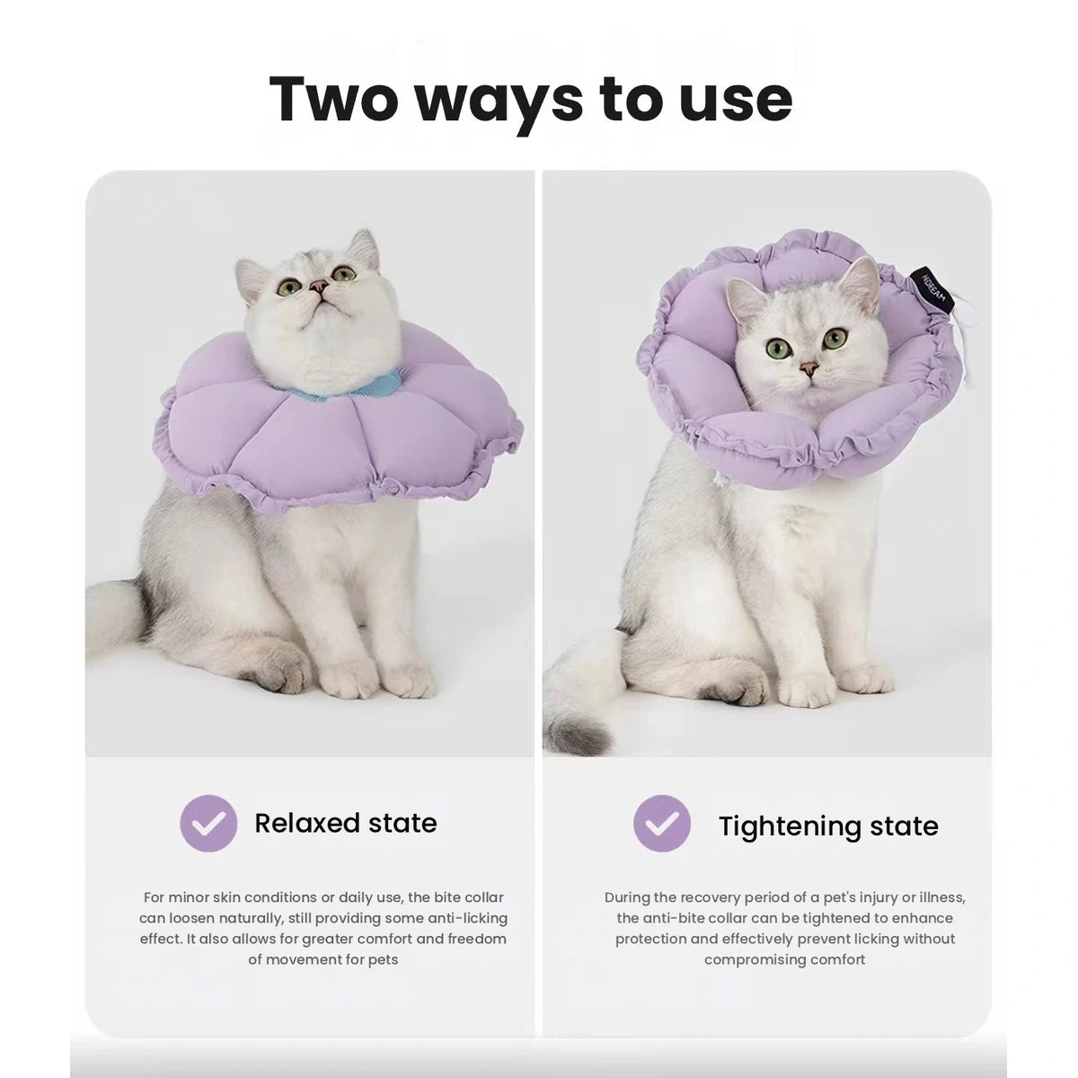 HiDREAM soft collar wearing positions