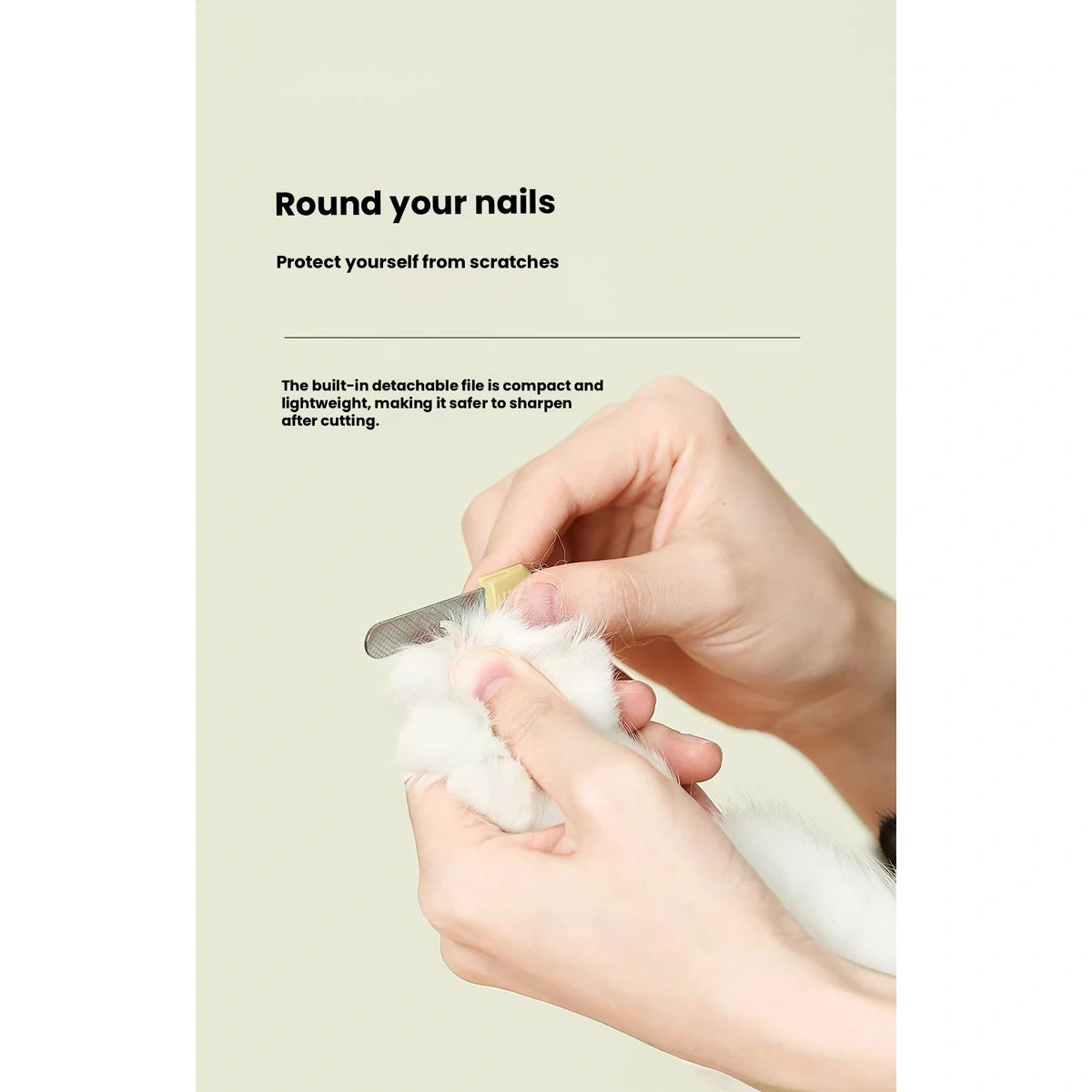 AIWO pet nail clippers used carefully on a small pet paw