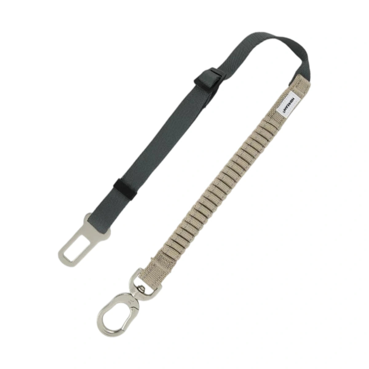 HiDREAM grey adjustable dog car tether with buckle clip