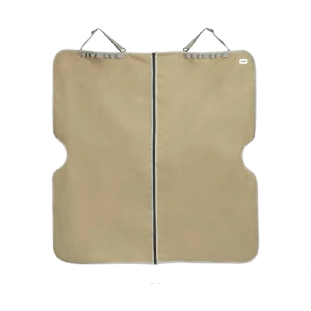 HiDREAM tan modular dog car seat cover laid flat