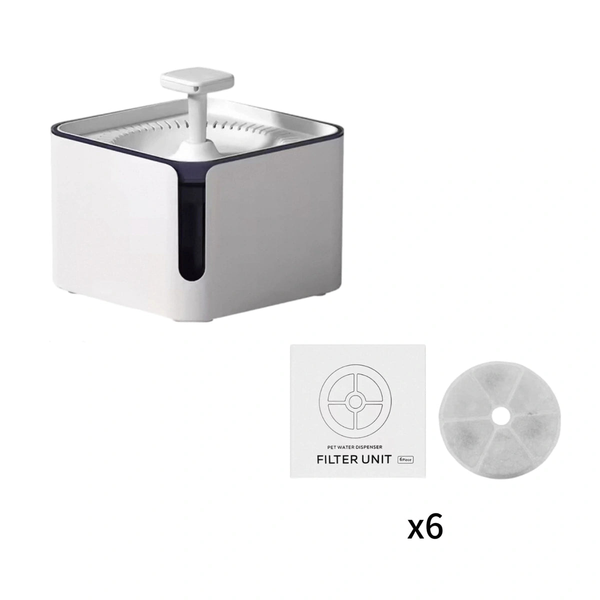 TOPETBAY fountain and six-filter bundle pictured together