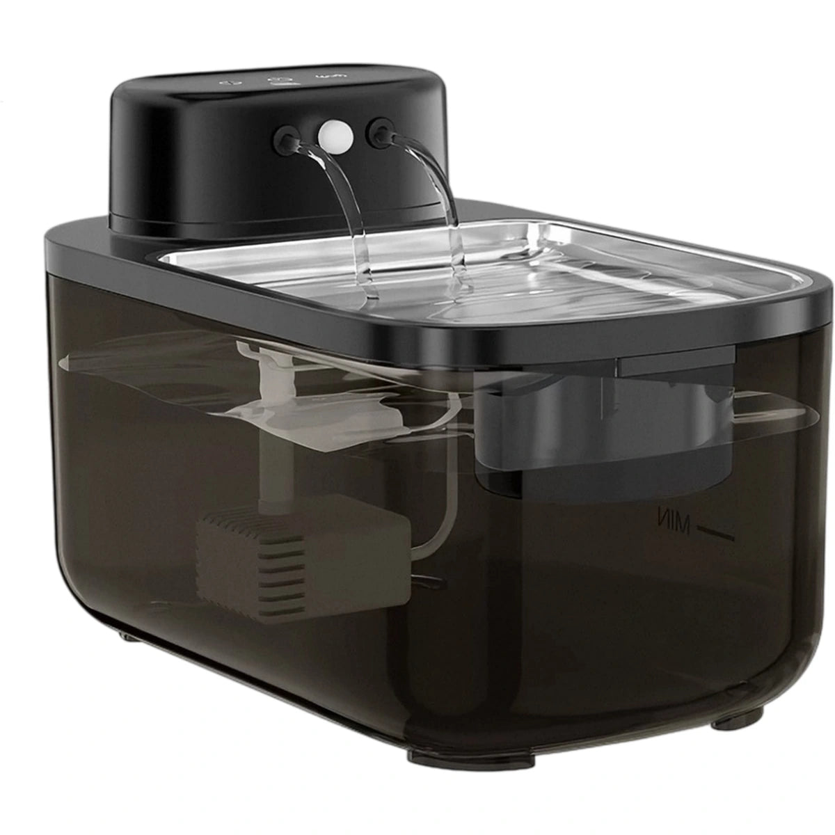 Taigepets dark cordless pet water fountain