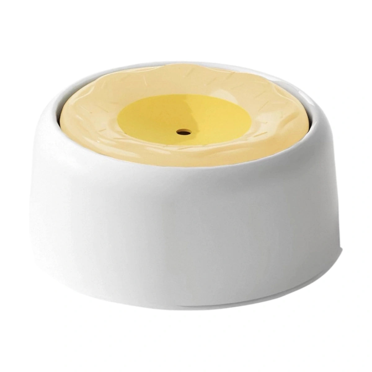 Taigepets floating water bowl with yellow disc