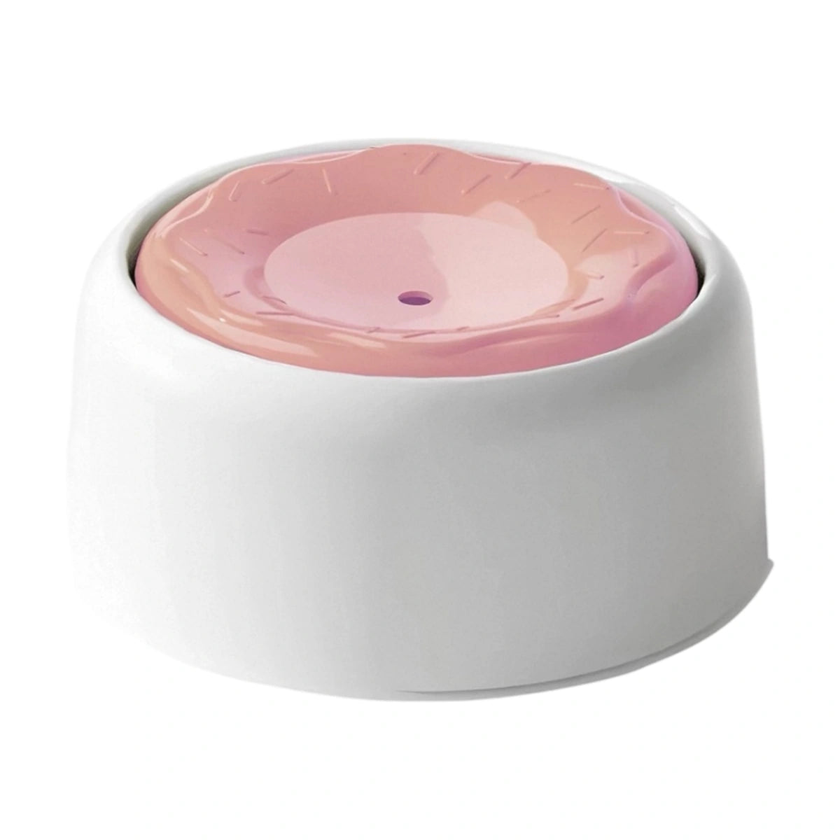 Taigepets floating water bowl with pink disc