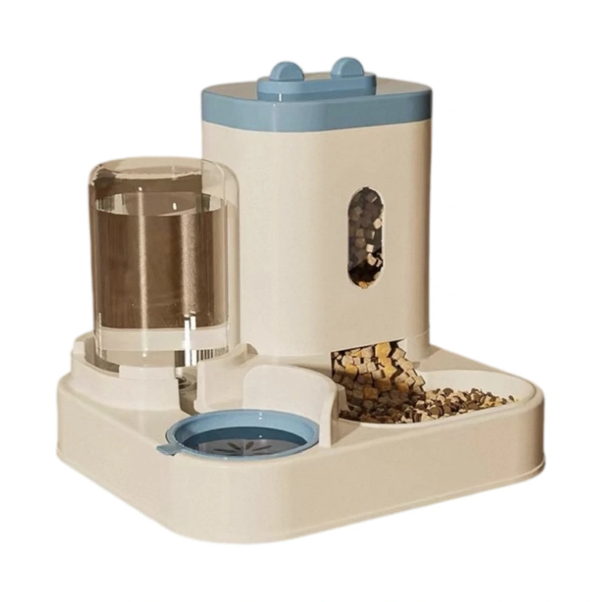 Easyall food and water dispenser in blue