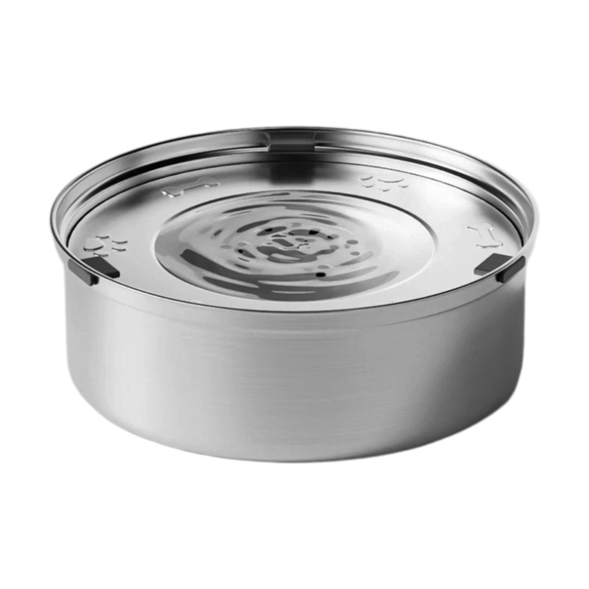 POPOCOLA metal pet water bowl with floating centre disc