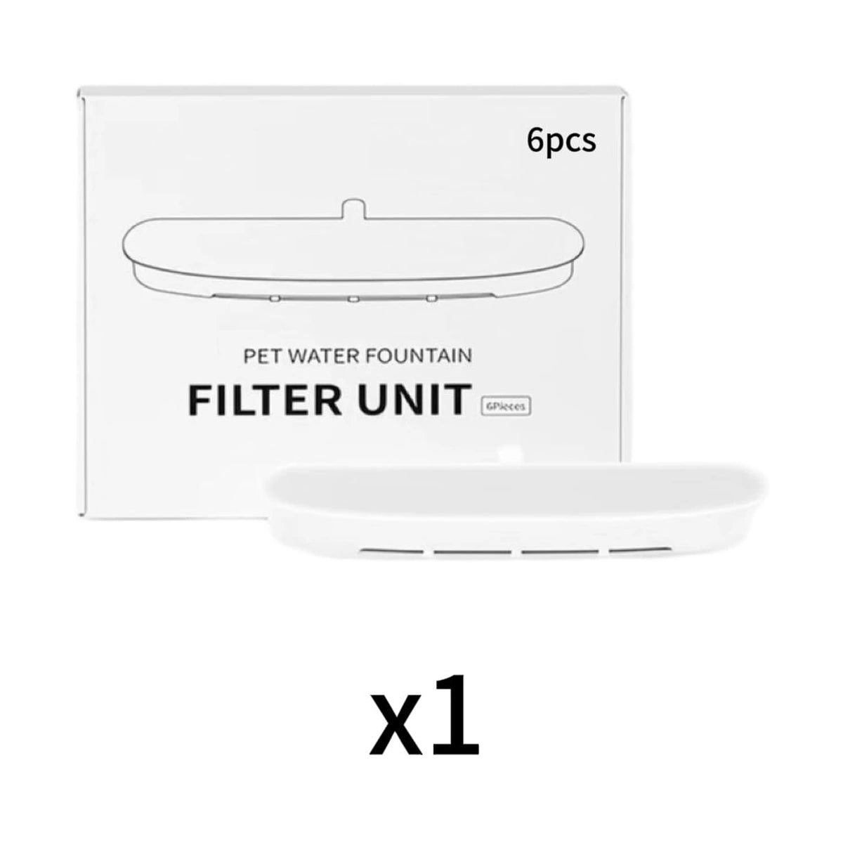 DUOKA replacement filter kit showing one pack of six filters