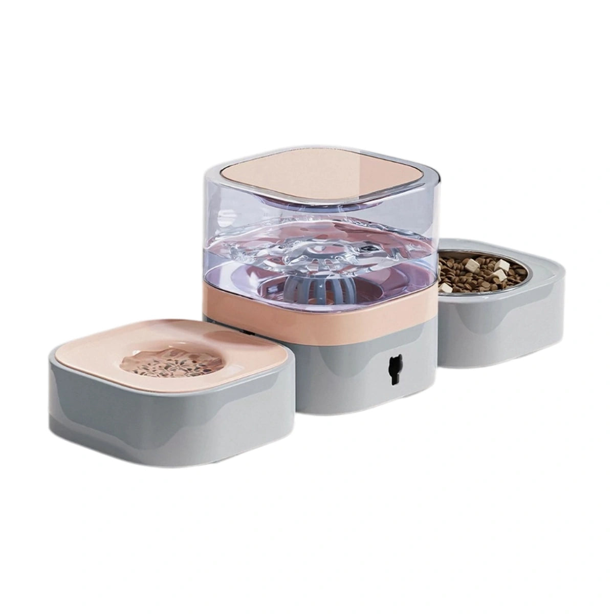 Dusty pink Madden station with two bowls