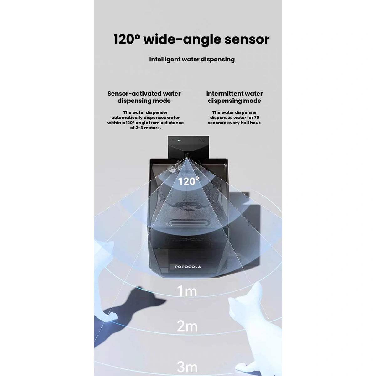 POPOCOLA fountain motion-sensor demonstration