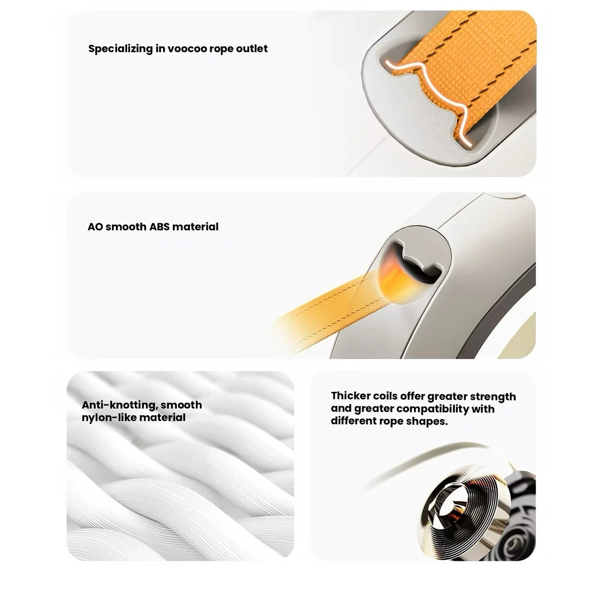 Voocoo lead details showing the clip, light and strap