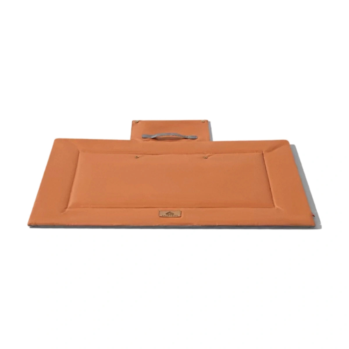 Orange Fairypet rectangular outdoor mat with a carry handle