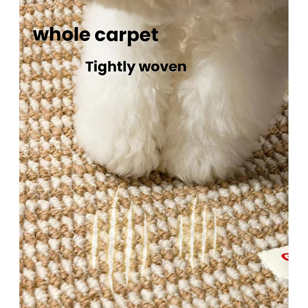 Close-up of the woven pet cot sleeping surface