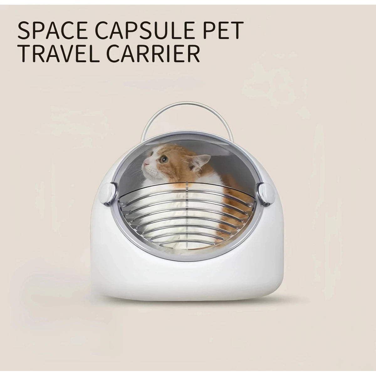 Cat inside the inFluffy capsule travel carrier