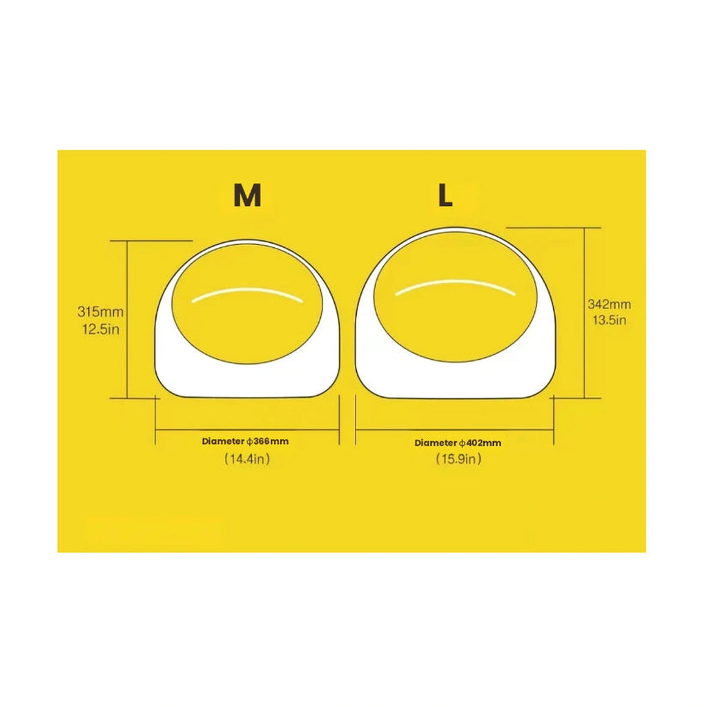 inFluffy M and L carrier dimension guide