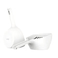 inFluffy white litter scoop with matching storage holder