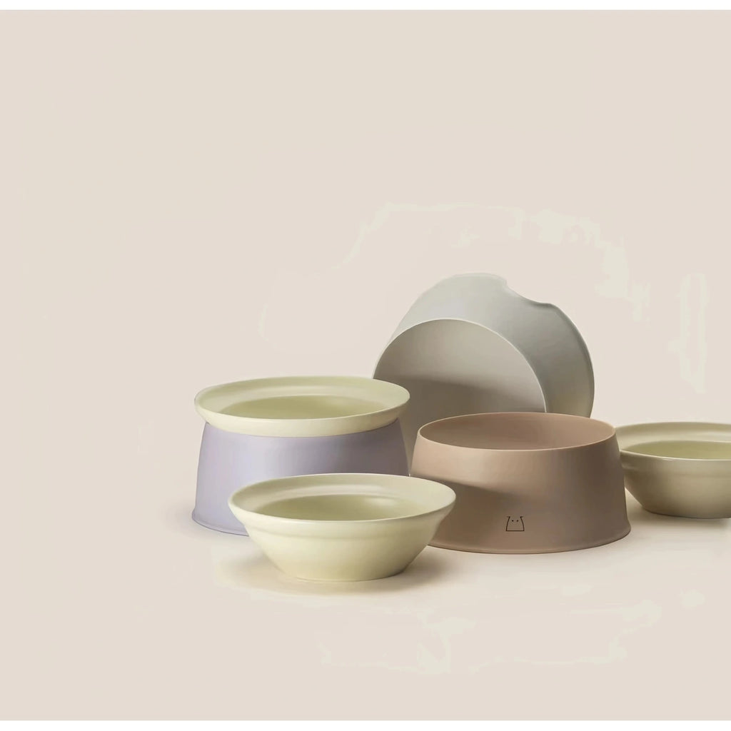 Removable bowl inserts and bases in three inFluffy colours