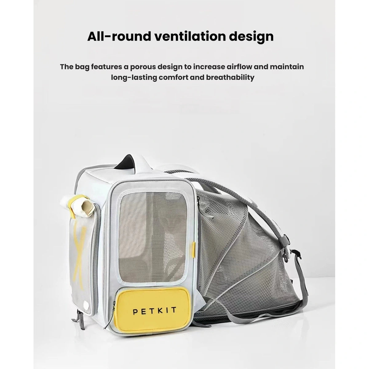 Multi-side mesh ventilation on the PETKIT cat carrier