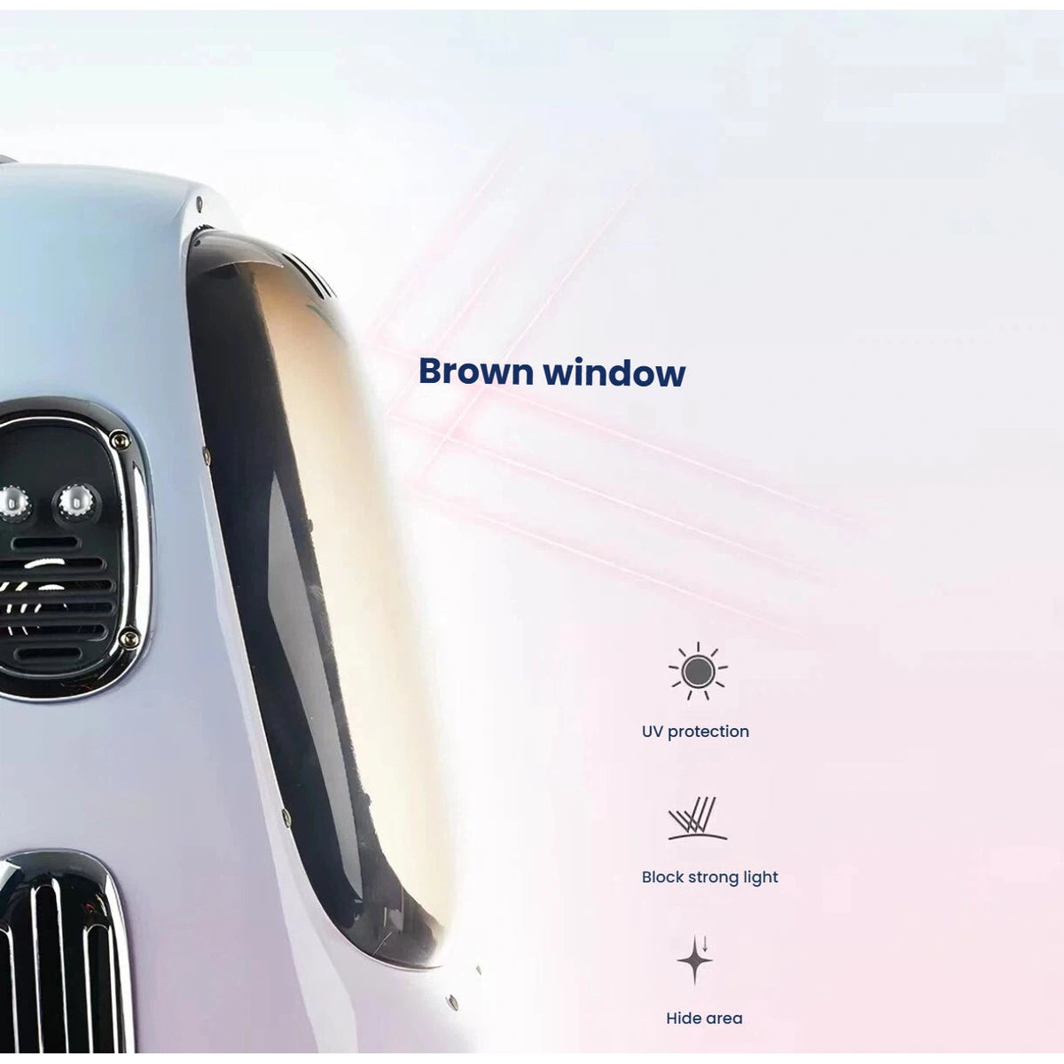 Tinted viewing window on the PETKIT Fresh Air cat carrier