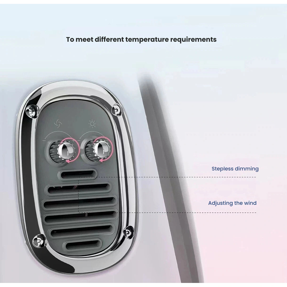 Adjustable fan and light controls on the PETKIT cat carrier