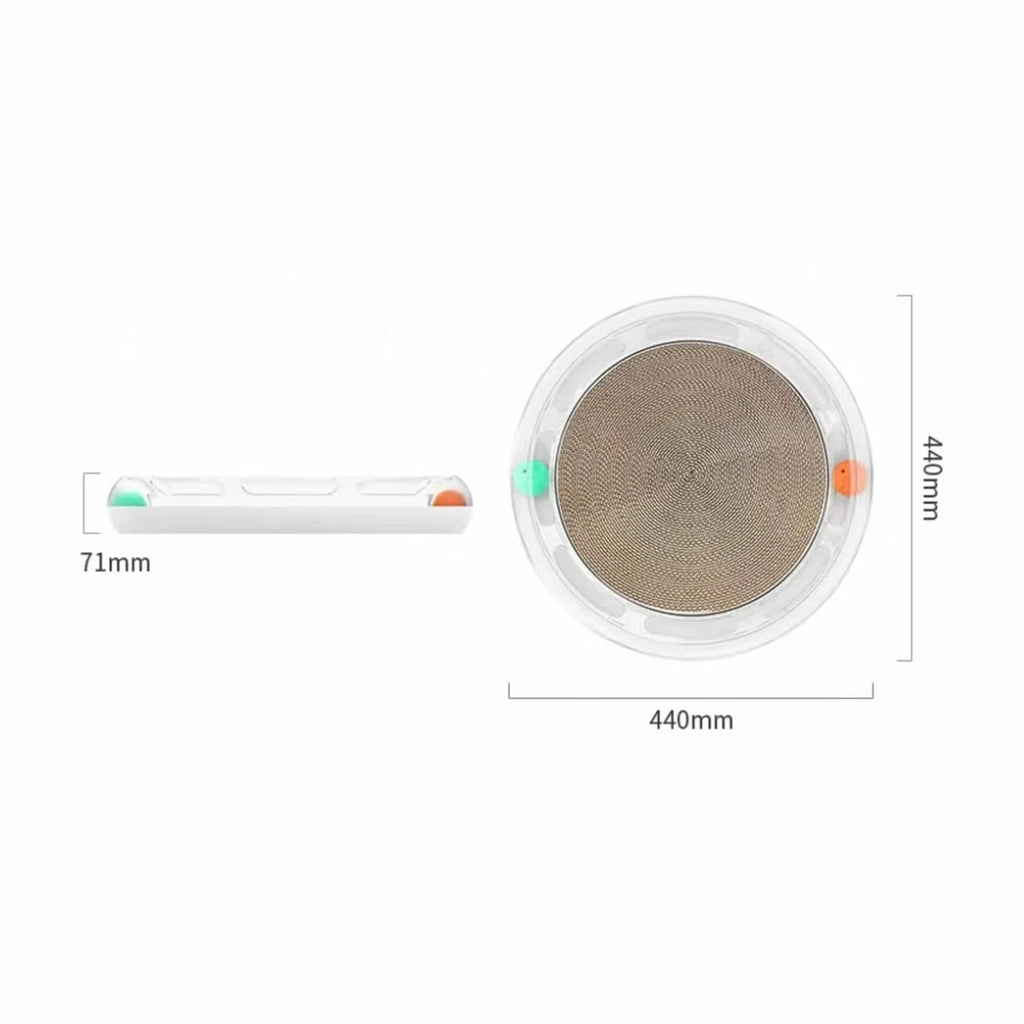 PETKIT round scratcher dimensions 440 millimetres wide and 71 high