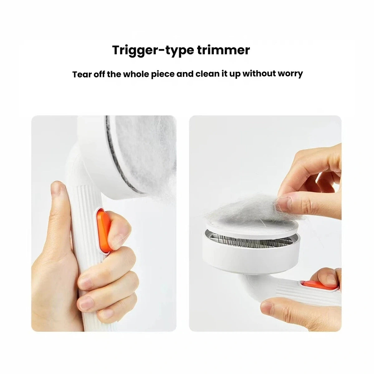 Push-button hair release on the PETKIT grooming brush