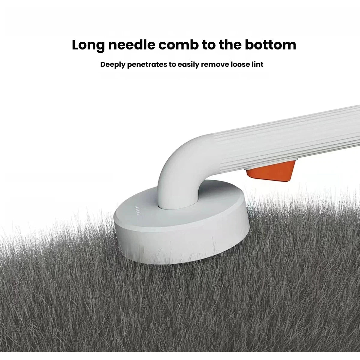 Long angled pins lifting loose fur from a pet coat
