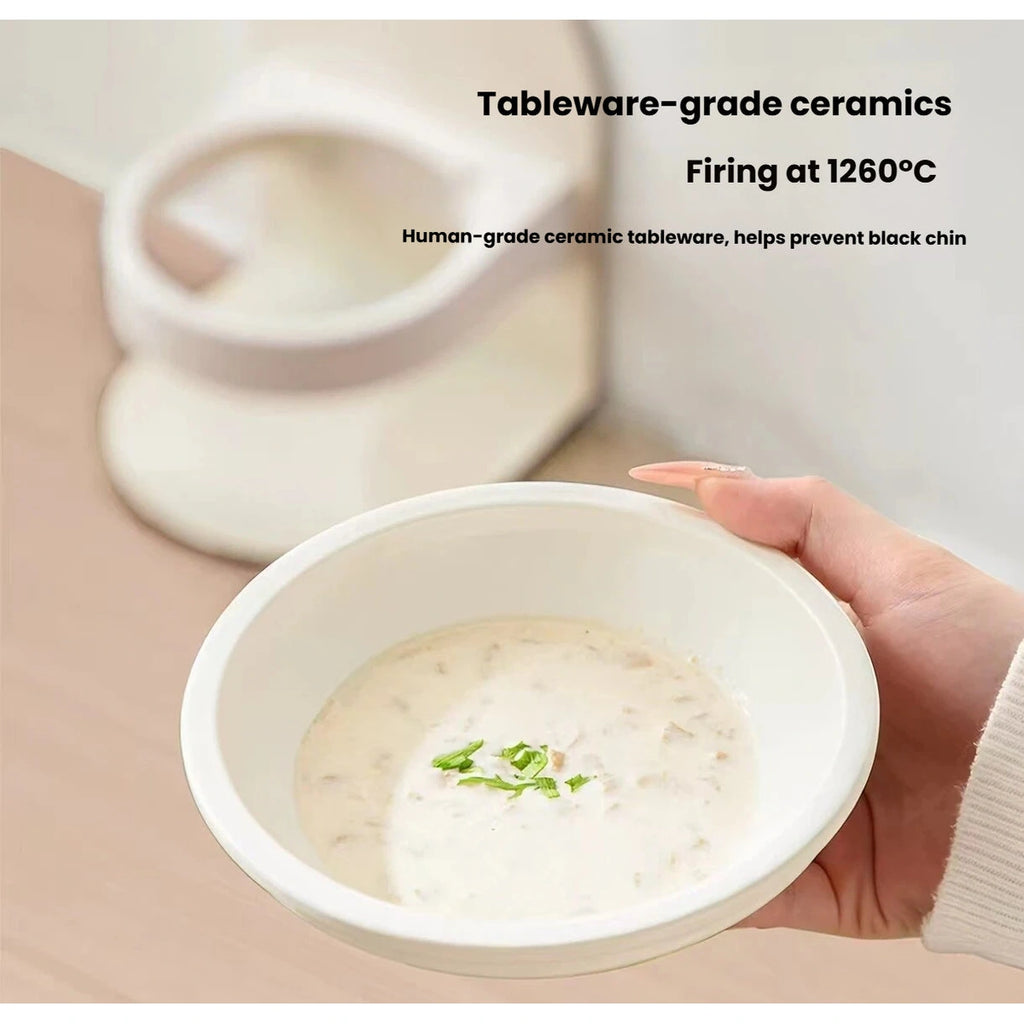 Removable white ceramic insert from the Miao Xiang Jia raised cat bowl