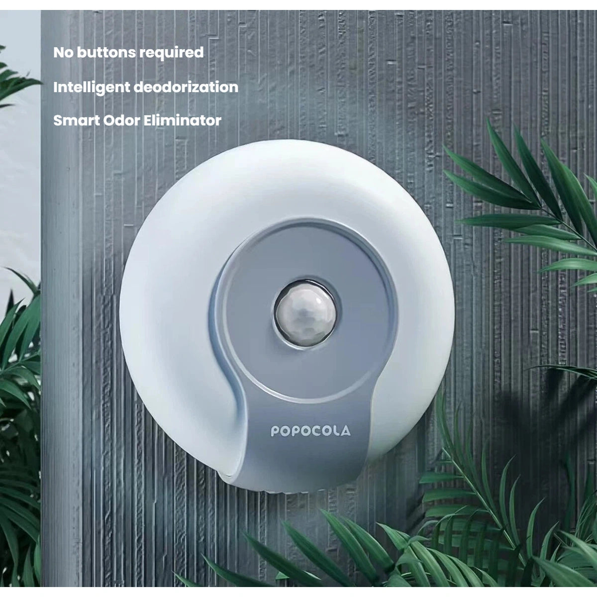 Popocola automatic litter deodoriser mounted on a wall