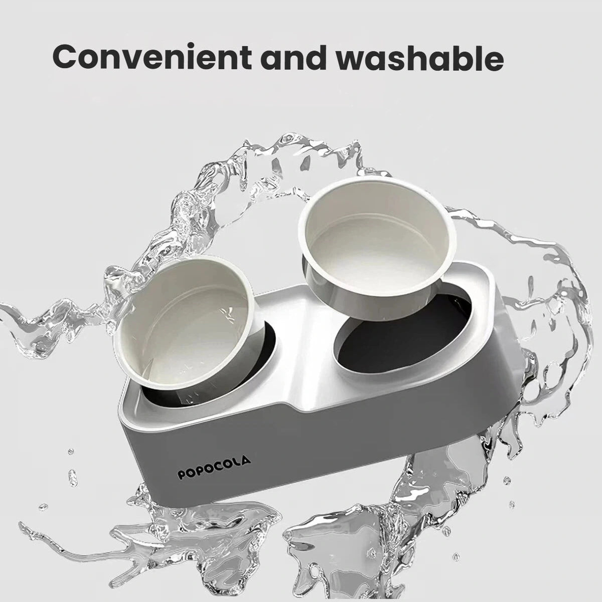 Removable ceramic inserts lifted from the washable Popocola bowl base