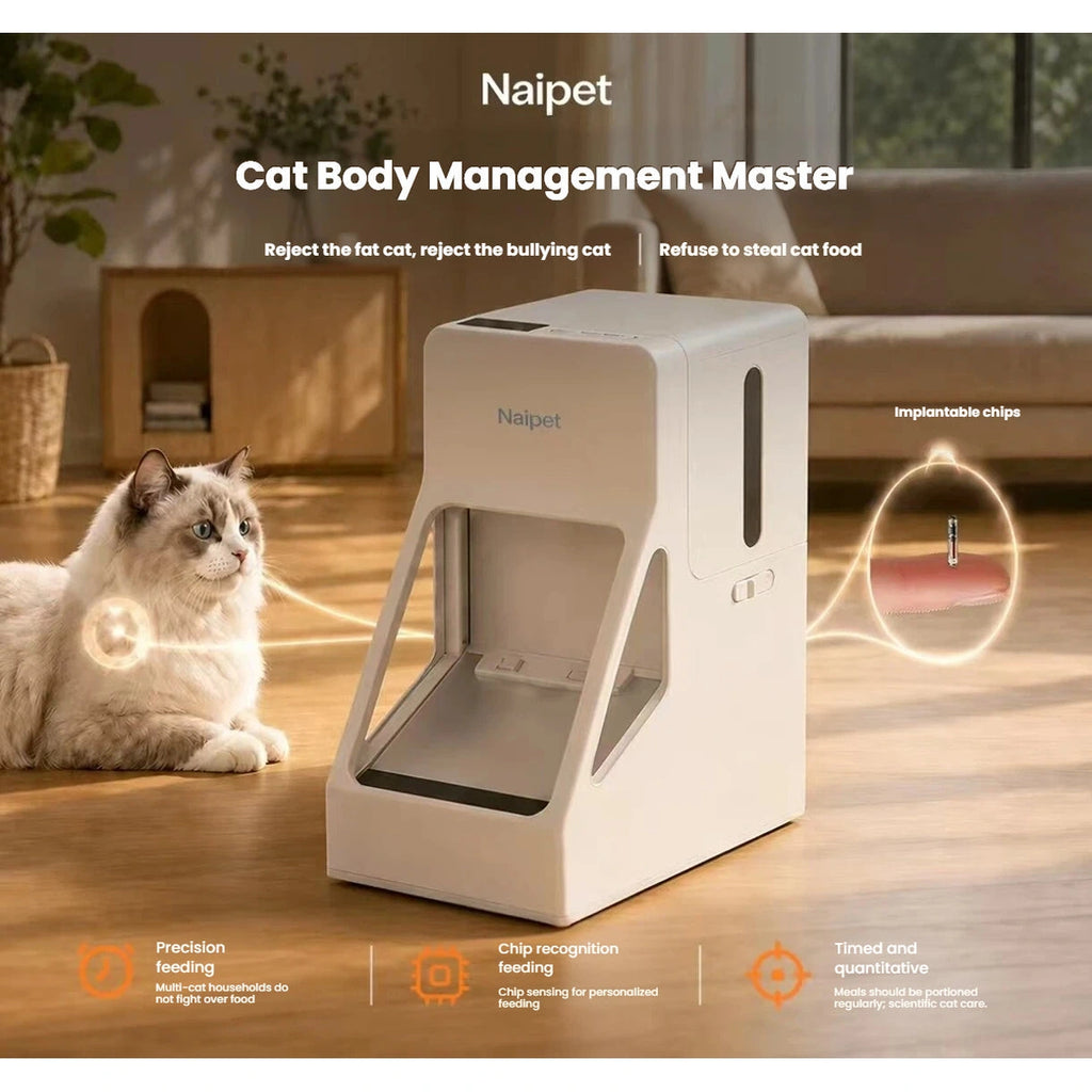 Petstar Microchip Automatic Cat Feeder for Multi-Cat Homes