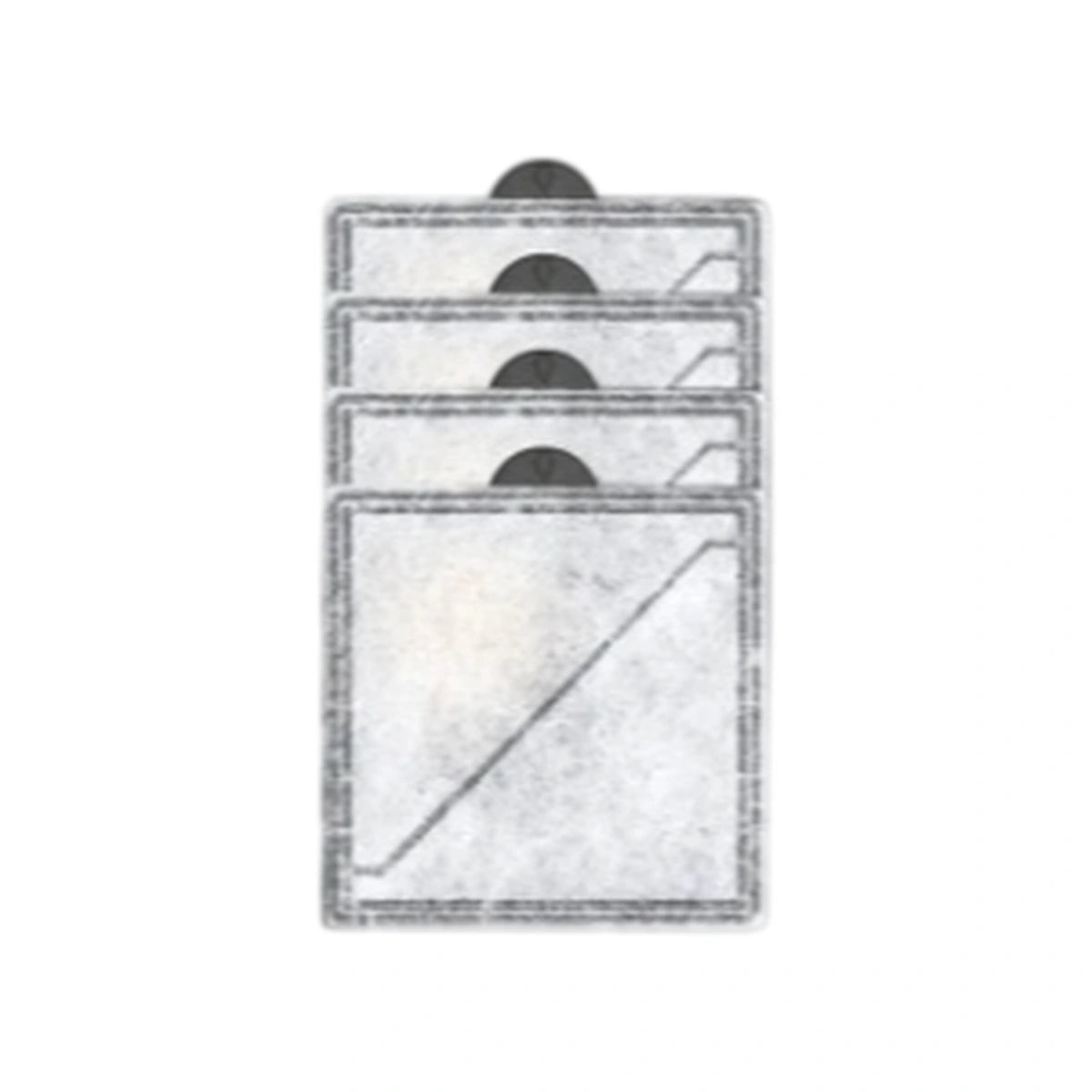 Four rectangular PetSafe Ion-X fountain filters arranged in a stack