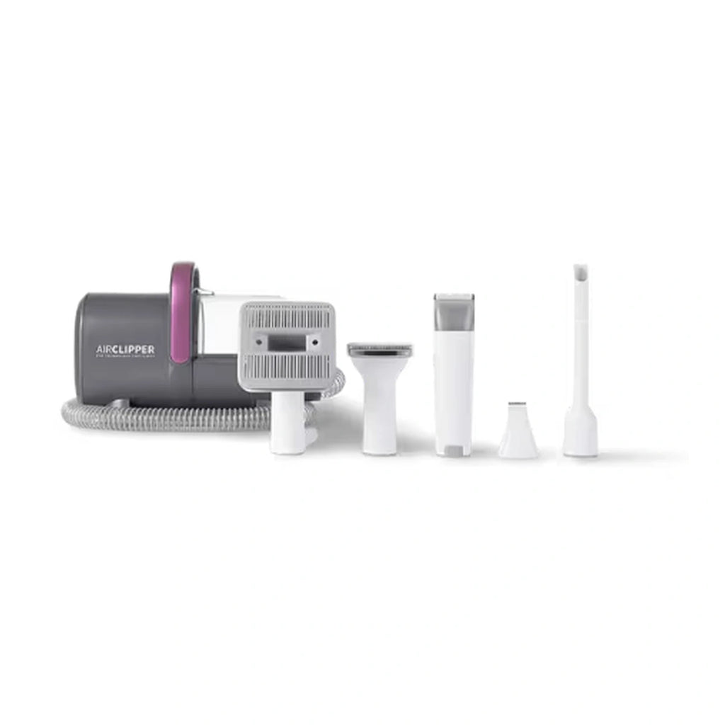 PETKIT AirClipper vacuum unit, hose and five grooming and cleaning tools