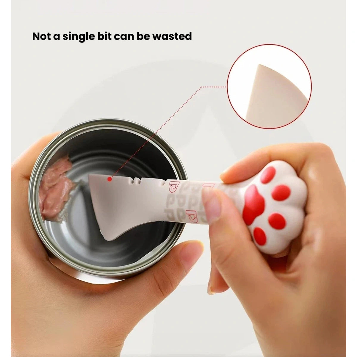 Petstar scoop scraping food from the inside of an opened can