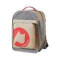Petstar carrier backpack with grey mesh panels, tan trim and red logo